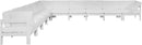 Nizuc White Waterproof Fabric Outdoor Patio Modular Sectional - NY Furniture Direct (NY)