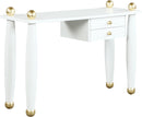 Etro White / Gold Desk/Console - NY Furniture Direct (NY)