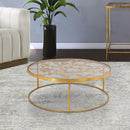 Butterfly Gold Coffee Table - NY Furniture Direct (NY)