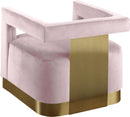 Armani Pink Velvet Accent Chair - NY Furniture Direct (NY)