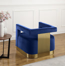 Armani Navy Velvet Accent Chair - NY Furniture Direct (NY)