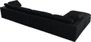 Serene Black Linen Fabric Deluxe Cloud Modular Sectional - NY Furniture Direct (NY)