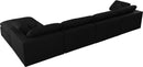 Serene Black Linen Fabric Deluxe Cloud Modular Sectional - NY Furniture Direct (NY)
