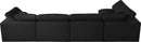 Serene Black Linen Fabric Deluxe Cloud Modular Sectional - NY Furniture Direct (NY)