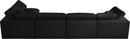Serene Black Linen Fabric Deluxe Cloud Modular Sectional - NY Furniture Direct (NY)