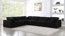 Serene Black Linen Fabric Deluxe Cloud Modular Sectional - NY Furniture Direct (NY)