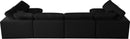 Serene Black Linen Fabric Deluxe Cloud Modular Sectional - NY Furniture Direct (NY)