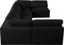 Serene Black Linen Fabric Deluxe Cloud Modular Sectional - NY Furniture Direct (NY)