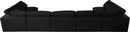 Serene Black Linen Fabric Deluxe Cloud Modular Sectional - NY Furniture Direct (NY)