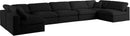 Serene Black Linen Fabric Deluxe Cloud Modular Sectional - NY Furniture Direct (NY)