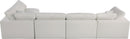 Serene Cream Linen Fabric Deluxe Cloud Modular Sectional - NY Furniture Direct (NY)