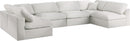 Serene Cream Linen Fabric Deluxe Cloud Modular Sectional - NY Furniture Direct (NY)