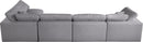 Serene Grey Linen Fabric Deluxe Cloud Modular Sectional - NY Furniture Direct (NY)