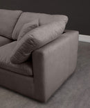 Plush Grey Velvet Standard Cloud Modular Sofa - NY Furniture Direct (NY)