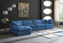 Plush Navy Velvet Standard Cloud Modular Sectional - NY Furniture Direct (NY)