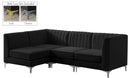 Alina Black Velvet Modular Sectional - NY Furniture Direct (NY)