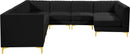 Alina Black Velvet Modular Sectional - NY Furniture Direct (NY)
