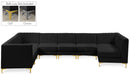 Alina Black Velvet Modular Sectional - NY Furniture Direct (NY)
