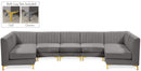 Alina Grey Velvet Modular Sectional - NY Furniture Direct (NY)