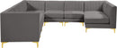 Alina Grey Velvet Modular Sectional - NY Furniture Direct (NY)