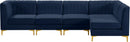 Alina Navy Velvet Modular Sectional - NY Furniture Direct (NY)