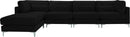 Julia Black Velvet Modular Sectional (5 Boxes) - NY Furniture Direct (NY)