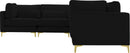 Julia Black Velvet Modular Sectional (5 Boxes) - NY Furniture Direct (NY)