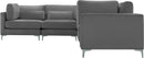Julia Grey Velvet Modular Sectional (5 Boxes) - NY Furniture Direct (NY)
