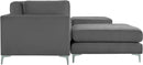 Julia Grey Velvet Modular Sectional (6 Boxes) - NY Furniture Direct (NY)