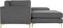 Julia Grey Velvet Modular Sectional (6 Boxes) - NY Furniture Direct (NY)