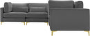 Julia Grey Velvet Modular Sectional (6 Boxes) - NY Furniture Direct (NY)