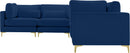 Julia Navy Velvet Modular Sectional (5 Boxes) - NY Furniture Direct (NY)