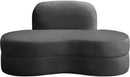 Mitzy Grey Velvet Loveseat - NY Furniture Direct (NY)