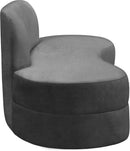 Mitzy Grey Velvet Sofa - NY Furniture Direct (NY)