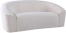 Riley Cream Velvet Loveseat - NY Furniture Direct (NY)