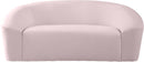 Riley Pink Velvet Loveseat - NY Furniture Direct (NY)
