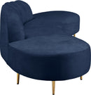 Divine Navy Velvet 2pc. Sectional - NY Furniture Direct (NY)