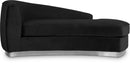 Julian Black Velvet Chaise - NY Furniture Direct (NY)