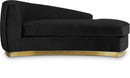 Julian Black Velvet Chaise - NY Furniture Direct (NY)