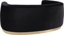 Julian Black Velvet Loveseat - NY Furniture Direct (NY)