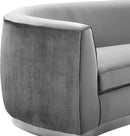 Julian Grey Velvet Loveseat - NY Furniture Direct (NY)