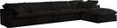 Cozy Black Velvet Cloud Modular Sectional - NY Furniture Direct (NY)