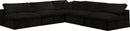 Cozy Black Velvet Cloud Modular Sectional - NY Furniture Direct (NY)