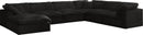 Cozy Black Velvet Cloud Modular Sectional - NY Furniture Direct (NY)