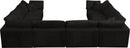 Cozy Black Velvet Cloud Modular Sectional - NY Furniture Direct (NY)