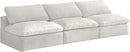 Cozy Cream Velvet Cloud Modular Armless Sofa - NY Furniture Direct (NY)