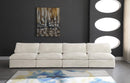 Cozy Cream Velvet Cloud Modular Armless Sofa - NY Furniture Direct (NY)