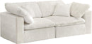 Cozy Cream Velvet Cloud Modular Sofa - NY Furniture Direct (NY)