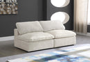 Cozy Cream Velvet Cloud Modular Armless Sofa - NY Furniture Direct (NY)