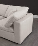 Cozy Cream Velvet Cloud Modular Armless Sofa - NY Furniture Direct (NY)